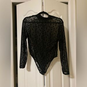 Pretty little thing polkadot mockneck, bodysuit
